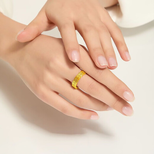 GRAYCEWODY Old Phoenix 999 gold gold clad with silver. Please ask for coins. Pure gold pure silver ring. Birthday gift for your lover. US size 8 ring mouth 110-120. Old Phoenix gold store model.