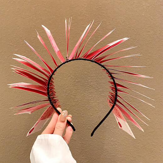Beautifully made red festive Snake Year headband 2025 New Year children's cute headband Spring Festival headdress hairpin New Year photo hair accessories Rich hairpin flower headband