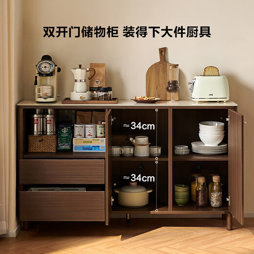 Quanyou Home New Chinese sideboard wine cabinet living room home entrance cabinet kitchen tableware storage storage locker cupboard