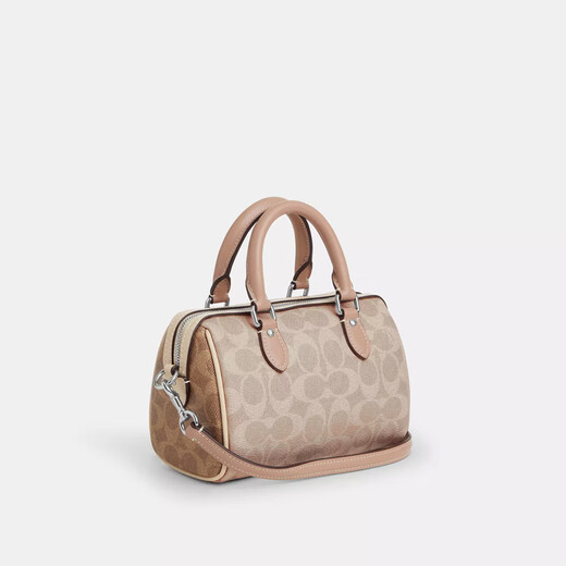 Coach/Coach Women's Boston Bag Pillow Bag Women's Bag Shoulder Crossbody Handbag Sand Yellow Color Block CW330SVXCU