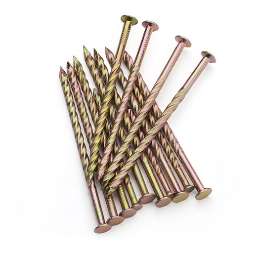Jinggong brand two-color stainless steel plate nails, twist nails, threaded nails, keel nails, woodworking nails, anti-loosening nails, stainless steel 2 inches 5cm10Jin Jin equal to 0.5kg, about 2450 pieces