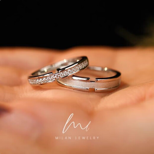 S999 pure silver Jianjia Bailu couple rings, a pair of niche light luxury closed wedding rings, Valentine's Day gift for girlfriend, a pair of Jianjia Cangcang couple rings, exquisite gift box