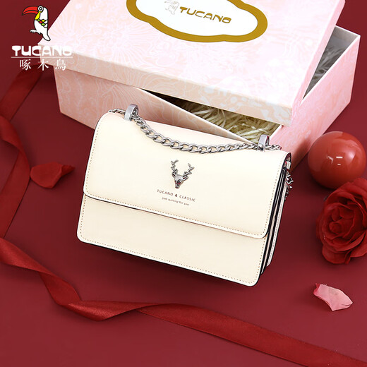 Woodpecker (TUCANO) bag women's 2025 cowhide chain small square bag single shoulder crossbody bag practical birthday gift for girlfriend