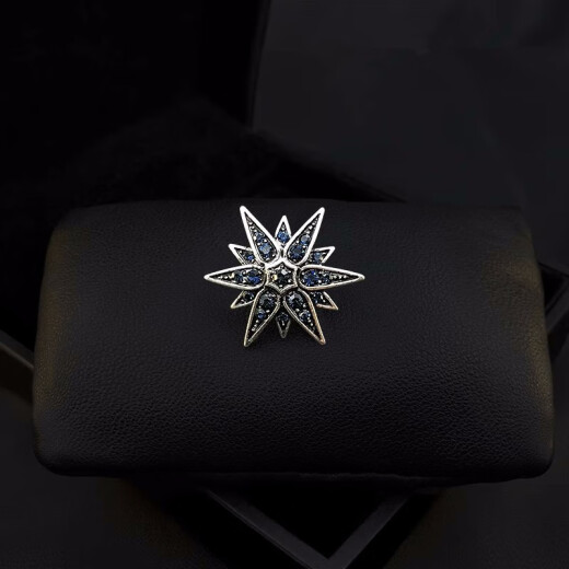 Quamer Old Phoenix Kragen Pin Anti-exponierte Schnalle Volldiamant Hexagramm Herren Brosche Hemdkragen Pin Persönlichkeit Altes Gold