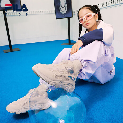 Fila Fila children's shoes Mars shoes children's retro running shoes 2025 spring new men's and women's middle and large children's running shoes 0-FWL 39 inner length 24.5cm