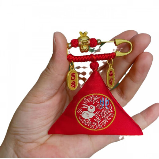 WEISHINI twelve zodiac ancient gold safety pins to prevent punctures for babies, shock pressure triangle lucky bags, fetal hair bags, diy empty bags, zodiac dragon fetal hair bags