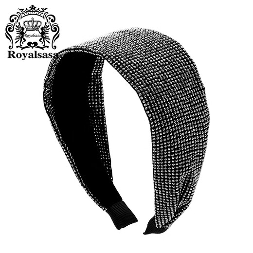 Royal sasa Royal sasa fashionable shiny hair hoop temperament wide-brimmed light luxury headband high-end pressure-pressed hair style hair accessories headwear for women