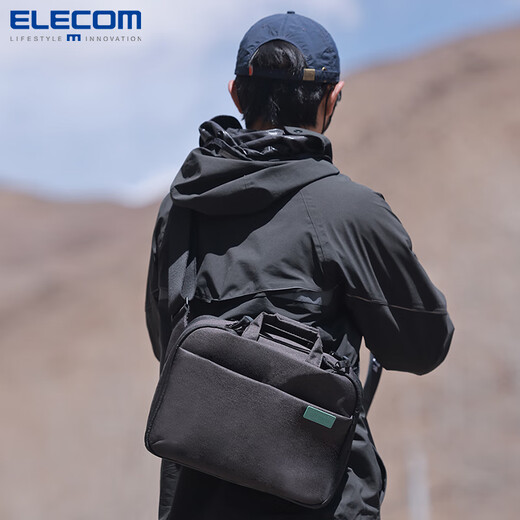 宜丽客（ELECOM）摄影微单相机包单肩包一机一镜多功能旅行手提斜跨帆布off toco 黑色-小