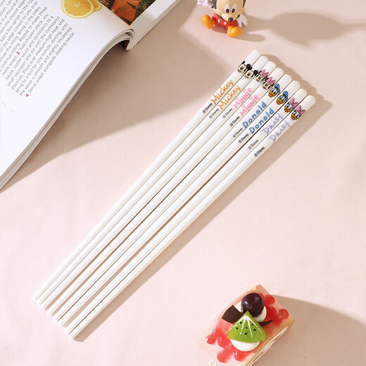 Disney Vertical Grain Ceramic Chopsticks Mickey Donald Duck Children's Home High-end Antibacterial, Mildew and Anti-Slip Vertical Grain Minnie Chopsticks 1 Pair