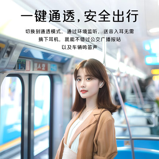 HP H23C in-ear Bluetooth headset ANC active noise reduction Bluetooth 5.4 long battery life sports music headset suitable for Huawei, Apple, Xiaomi vivo, Jinghu White