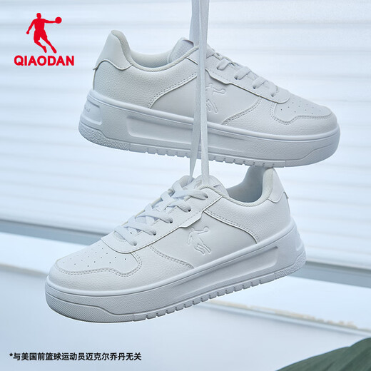 Jordan women's sneakers, leather-topped white shoes, thick-soled leather-topped casual shoes, women's sports shoes