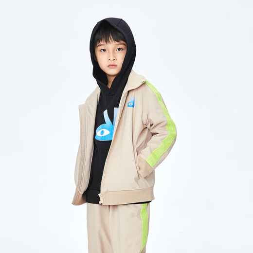 Annil children's clothing boys jacket autumn coffee apricot 140