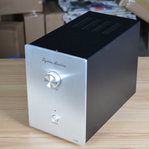 Kezhitu unique style vertical LM1875 3886 TDA7293 electronic tube amplifier case housing Double-layer structure Front panel with knob