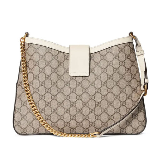GUCCI (GUCCI) Sac à bandoulière pour femmes Sac de verrouillage GG Sac à épaule moyenne sac beige / sac en fourche en ébène