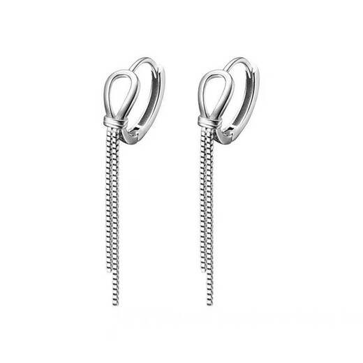 Guanpuge Fat Donglai same style pt950 platinum ear wire PT950 tassel earrings women's fashion platinum ear buckle long earrings 20 water drop tassel earrings