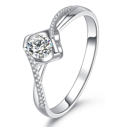 Star Eye Jewelry 18K gold diamond ring for women set with natural diamond Angel's Kiss wedding diamond ring GIA certificate for New Year's Goddess Day gift 18K gold-20 points F-G color SI natural diamond size 9-20 optional