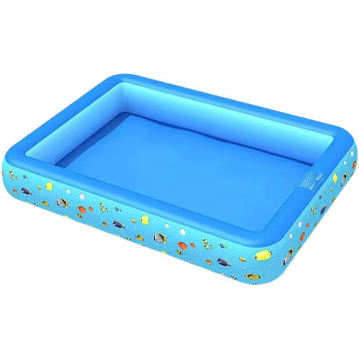 Children's fishing pool magnetic toy set square park stall fishing pool shopping mall inflatable fish pond 3 meters pool + air pump