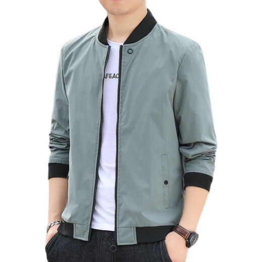 Woodpecker Brand Jacke Herren 2025 Frühlings- und Herbstjacke Baseballkragen dünne lässige Windbreaker Kurzer Outdoor-Herrenkleidung 686 Jacke [Grün] M [Empfohlen 80-95 Jin [Jin ist ungefähr 0,5 kg]]