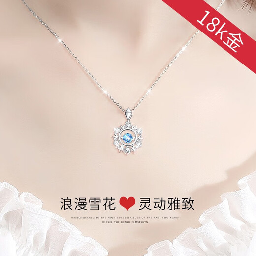 Saturday Fortune Platinum Necklace Women's Heart of the Ocean Pendant Girls Jewelry 520 Valentine's Day Gift for Girls Suitable for Girls
