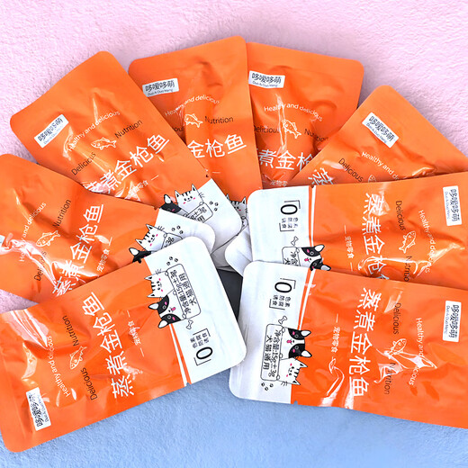 Duoduoduomeng pet snacks steamed tuna cat food fish meat bonito fish sticks mixed with rice cat and dog food 15g fresh steamed fish sticks & 6 bags