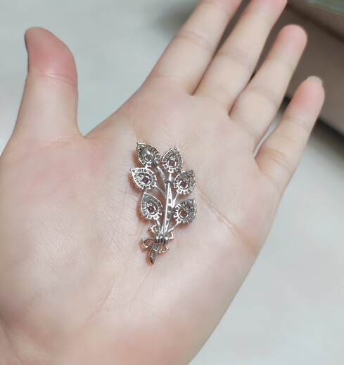 Canxian natural tanzanite multiple leaves and ears of wheat dual-purpose brooch pendant clavicle chain belt certificate fire color good heroine stone card 3