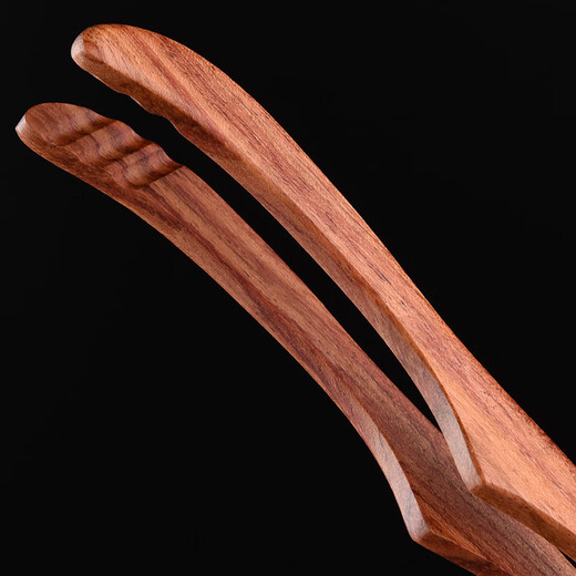 Jinge ebony tea clip solid wood cup clip Kung Fu tea set tea ceremony accessories for the whole family tea cup tweezers cup washing clip ebony one-piece tea clip