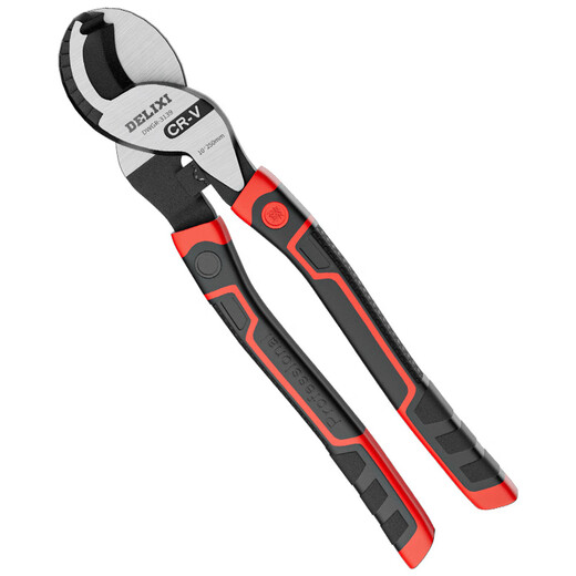 DELIXI ELECTRIC cable cutter, industrial-grade small cable pliers, special wire cutters for electricians, wire cutters, cable scissors and leather pliers, 8-inch industrial reinforced cable cutter