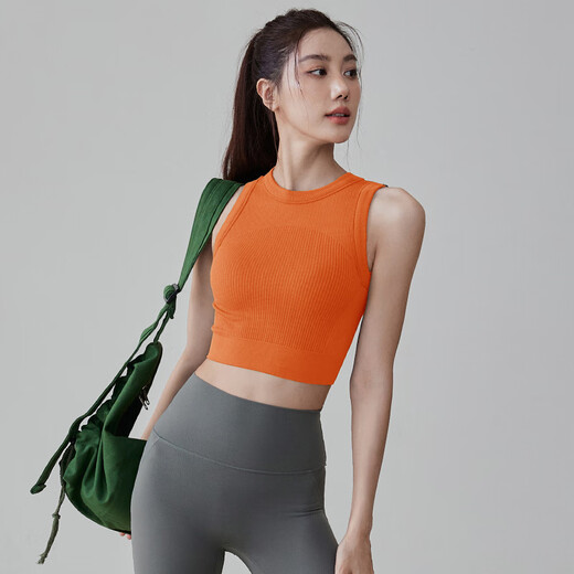 LULULMCCTN all-in-one slimming sports bra for women fitness running Pilates professional training yoga vest milk white S