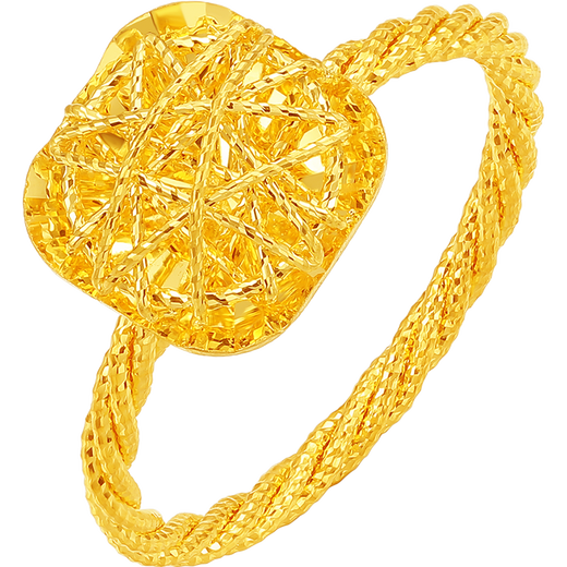 Saturday Fortune Sparkling Sugar Cube 5G Gold Ring Girl Birthday Gift Price A0113174 No. 13 Approximately 2.62g