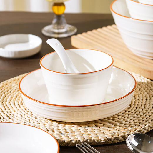 Chuanqi bowl set household tableware complete set of bowls and dishes set bowls and dishes set 10 pieces fashion life