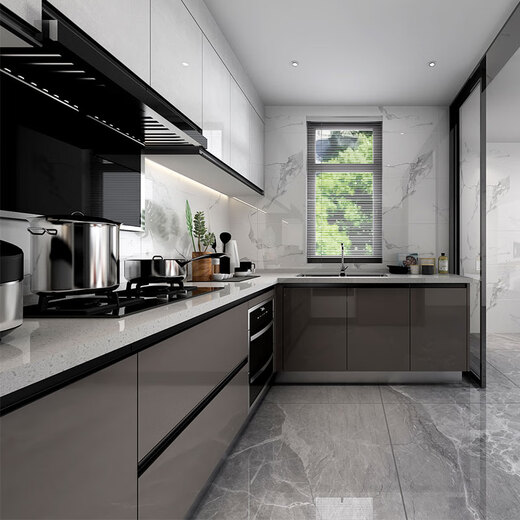 Gold Medal Kitchen Cabinet Integrated Kitchen Cabinet Stove Integrated Quartz Stone Countertop Cupboard Cabinet Kitchen Furniture Decoration Customized Prepayment