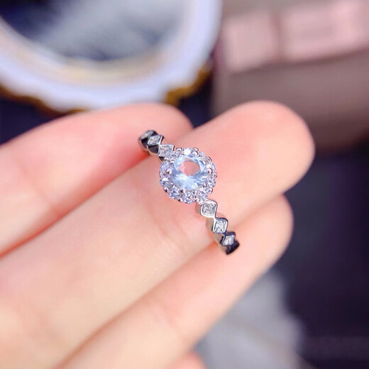 DYN Natural Pure Aquamarine Ring Gemstone Specifications Square 5mm