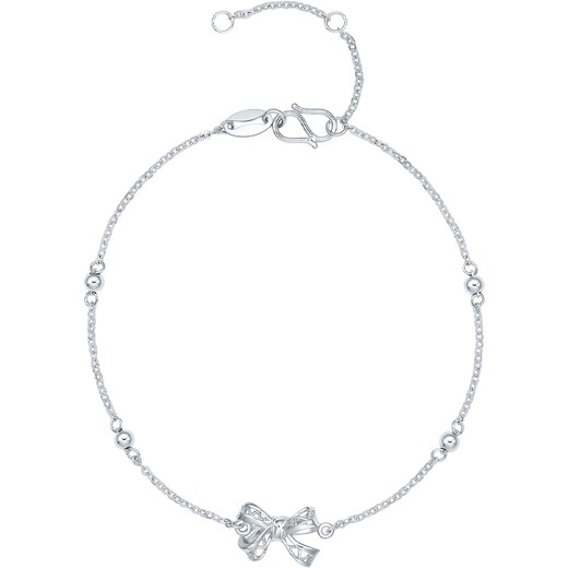 Saturday Fu PT950 platinum bracelet for women platinum bow bracelet birthday gift B0714908 16+3cm about 2.32g