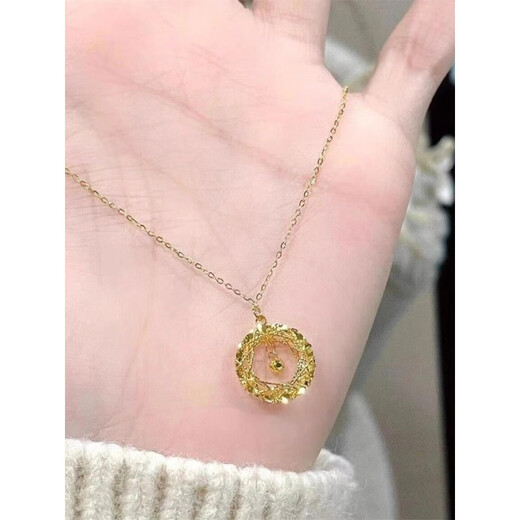 QUAMER old phoenix gold store style ancient gold dream net bell necklace women's Mobius garland pendant clavicle chain free dream net necklace