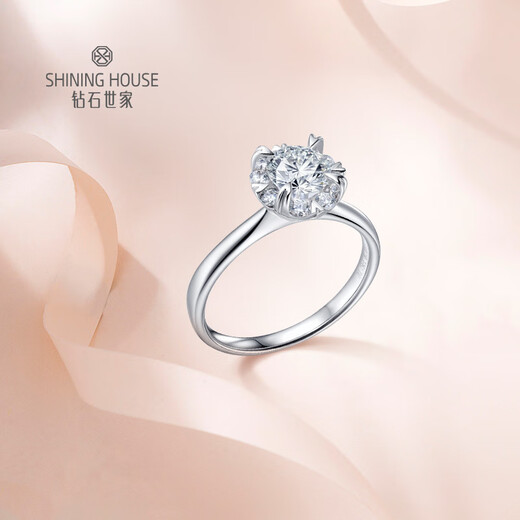 Diamond Family Exclusive Customized Guardian Series Heart Wing 18K Gold Diamond Ring Proposal Diamond Ring High Diamond Score 30 Points Main Stone F-G SI