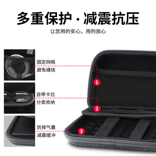 OLYSON移动硬盘保护套2.5寸固态收纳盒适用三星希捷东芝WD西部数据耳机线充电器宝硅胶U盘定制logo数码包 硅胶保护套  黑【三星T7专用】弹力减震