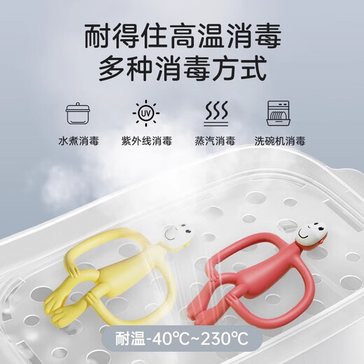 MATCHSTICK MONKEY British Match Monkey Teether Baby Soothes Molars No Tail Tail Anti-eating Hand Bite Teether Can Be Boiled Professional Teether + Cotton Gauze Gift Box