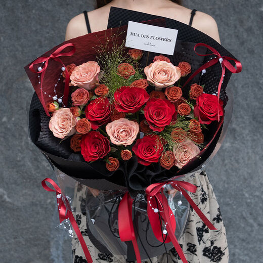 HuaDe Flower Express Delivers rose bouquets within hours, birthdays, Valentine’s Day gifts for girlfriends to express love, same-day delivery in the same city, sincere love | dyj41