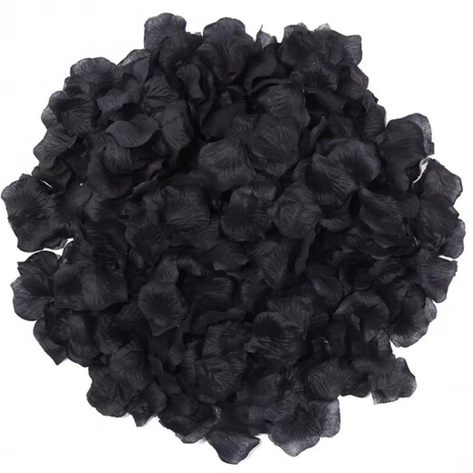 Runhua Nian Simulated Rose Petals Wedding Hand Spreading Wedding Room KTV Bar Confession Proposal Valentine's Day Decoration Black 1000 Pieces Compressed Pack