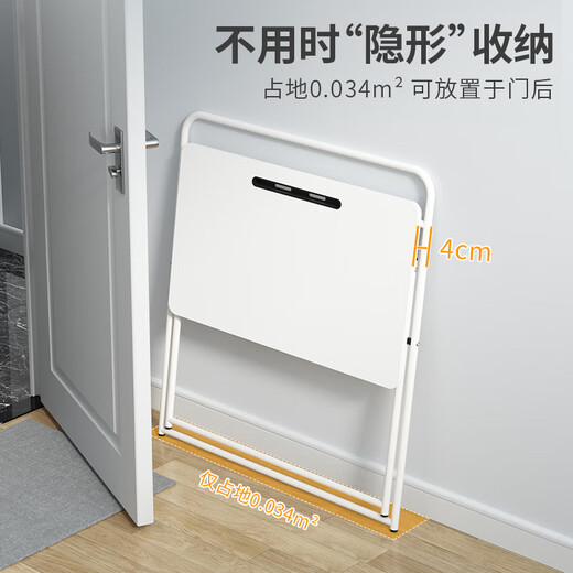 Shufusi foldable desk bedside computer table home student study table adult simple office writing table folding table M size 80x48cm teak color (no installation required)