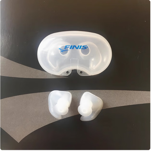 FINIS SILICONE EAR PLUGS Adult Silicone Ear Plugs Healthy Soft Waterproof Swimming Ear Plugs Ivory White-Hardcover Edition