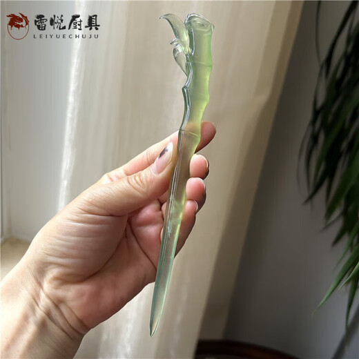 MPPMCK【轻奢高端】天然岫玉发簪手工玉石簪冰料步摇汉服发饰正品岫岩玉 0179号莲蓬发簪长约185毫米