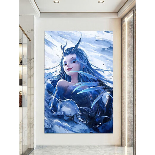 【现货】哪吒之魔童闹海电影海报【高清防水】哪吒之魔童闹海电影海报影院装饰画卡通动画动漫儿童房背景墙壁 1381-少年哪吒 40x60cm