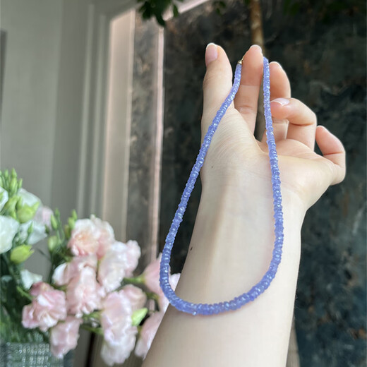 Kechu 18K gold natural tanzanite necklace Puro lavender summer versatile