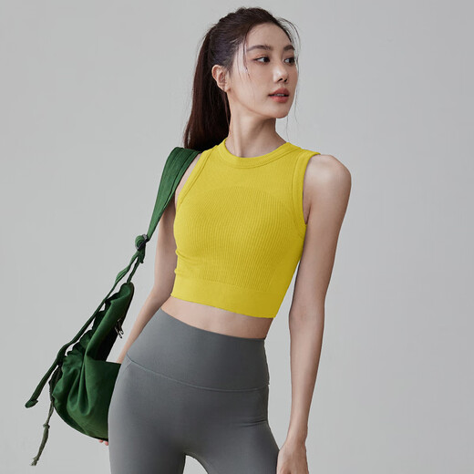 LULULMCCTN all-in-one slimming sports bra for women fitness running Pilates professional training yoga vest milk white S