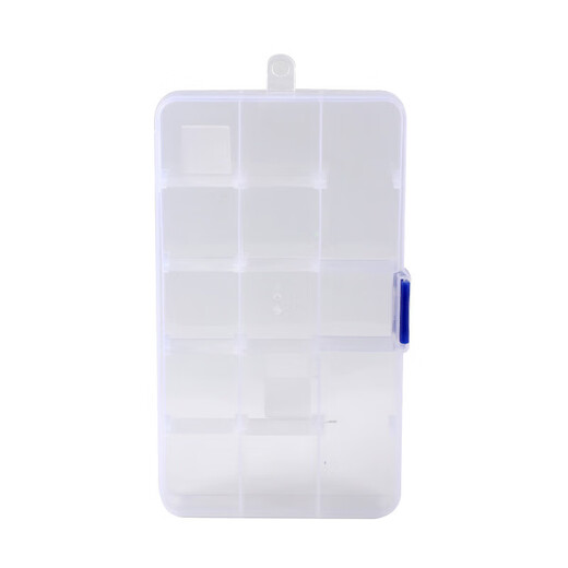 Mengda fishing gear small accessories multi-grid fishhook parts box components transparent plastic storage box small screw accessories tools accessories storage box 10 grids 1