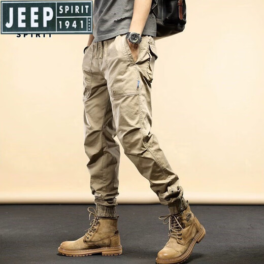 Jeep Spirit American Viersaison Casual Hosen Funktionale Arbeit Hosen Männer harter Kerl Lose Hosen Männer vielseitige Stretch Long Hosen JP-679 Militärgrün [Frühling und Herbststil] 31
