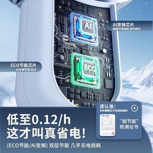 NIYEVN Top Selling 100,000+丨Whole House Cooling Electric Fan Silent Bedroom Ultra-Quiet Air Conditioning Fan Cooling Fan Level 1 Energy Efficiency Household Floor Fan Air Circulation Fan 18H Digital Display Remote Control Dominant Level Air Volume丨16 Drops in Seconds丨Whole House Cooling