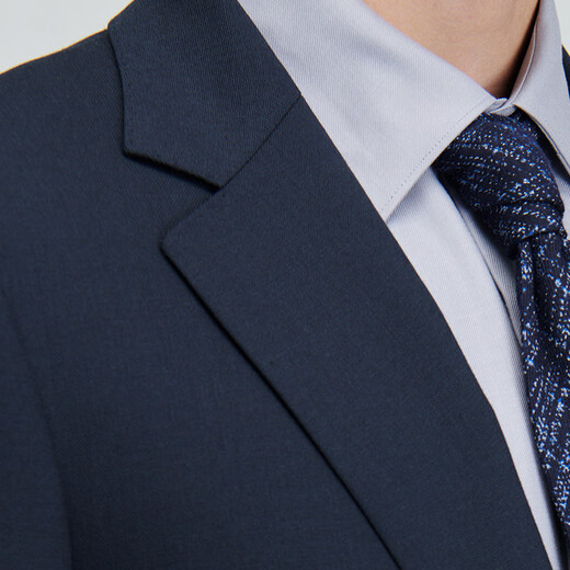 Anniversary Bird Suit Men's Suit Same Style as Wu Lei ONE Series Business Golden Fleece Anti-wrinkle Easy-Care Suit Mineral Blue (Navy) 48 A(175/96) /Please note waist or pants