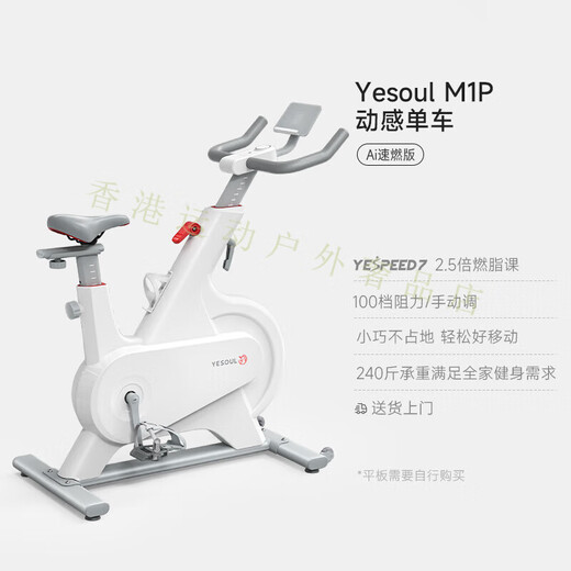 Yesouul (Yesoul) Smart Stummes Magnetron-Kontrollwiderstand und Fettsäurefahrrad innerner Sportgeräte Fitnessbike M1P Standardversion/100-Gang-Magnetronwiderstand/Geschwindigkeitsverbrennungsring
